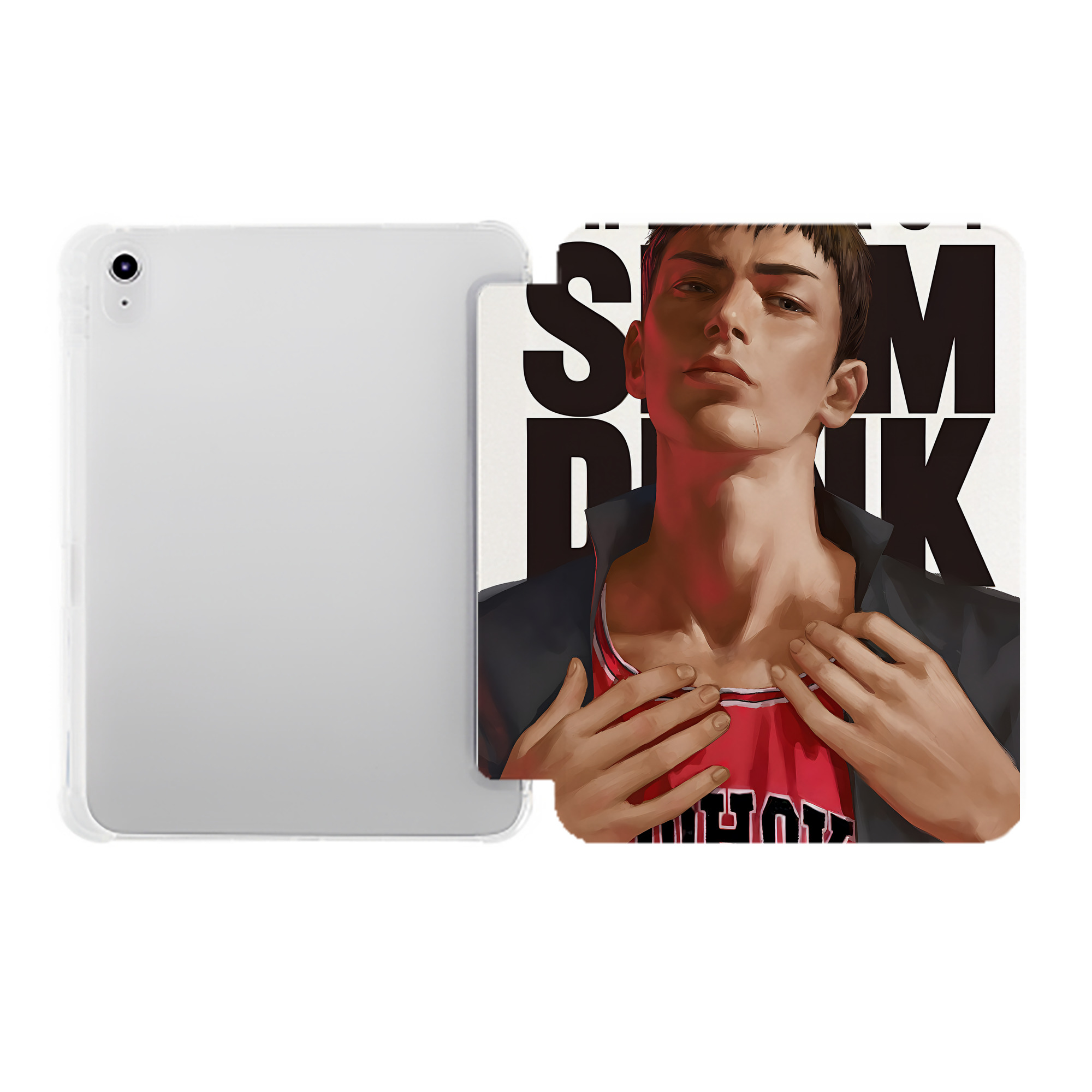 （画像用） SLAM DUNK／スラムダンク IPad ケース ペン収納付き 三つ折りスタンド PUレザー×シリコン 対応機種9.5/10.5/10.9インチ